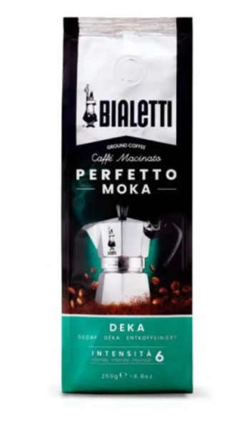Bialetti Perfetto Moka Decaffeinated jauhettu kahvi 250 g
