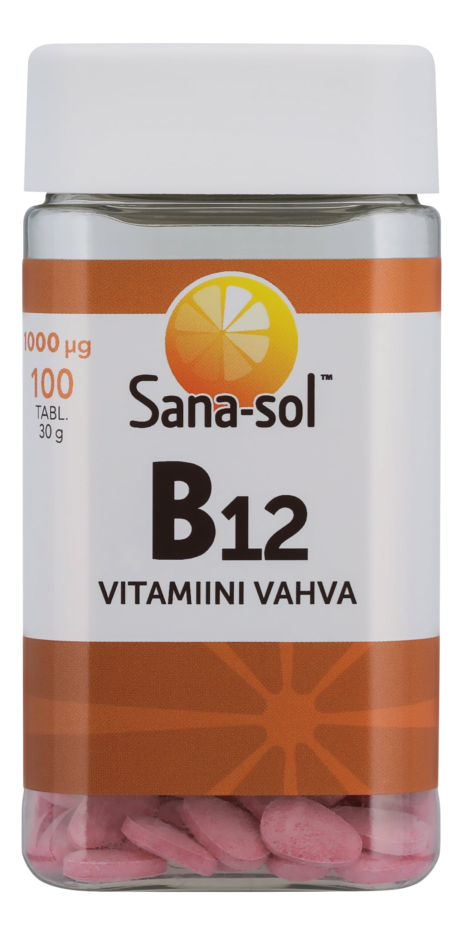 Sana-sol B12-vitamiini 1000µg vahva vitamiinitabletti